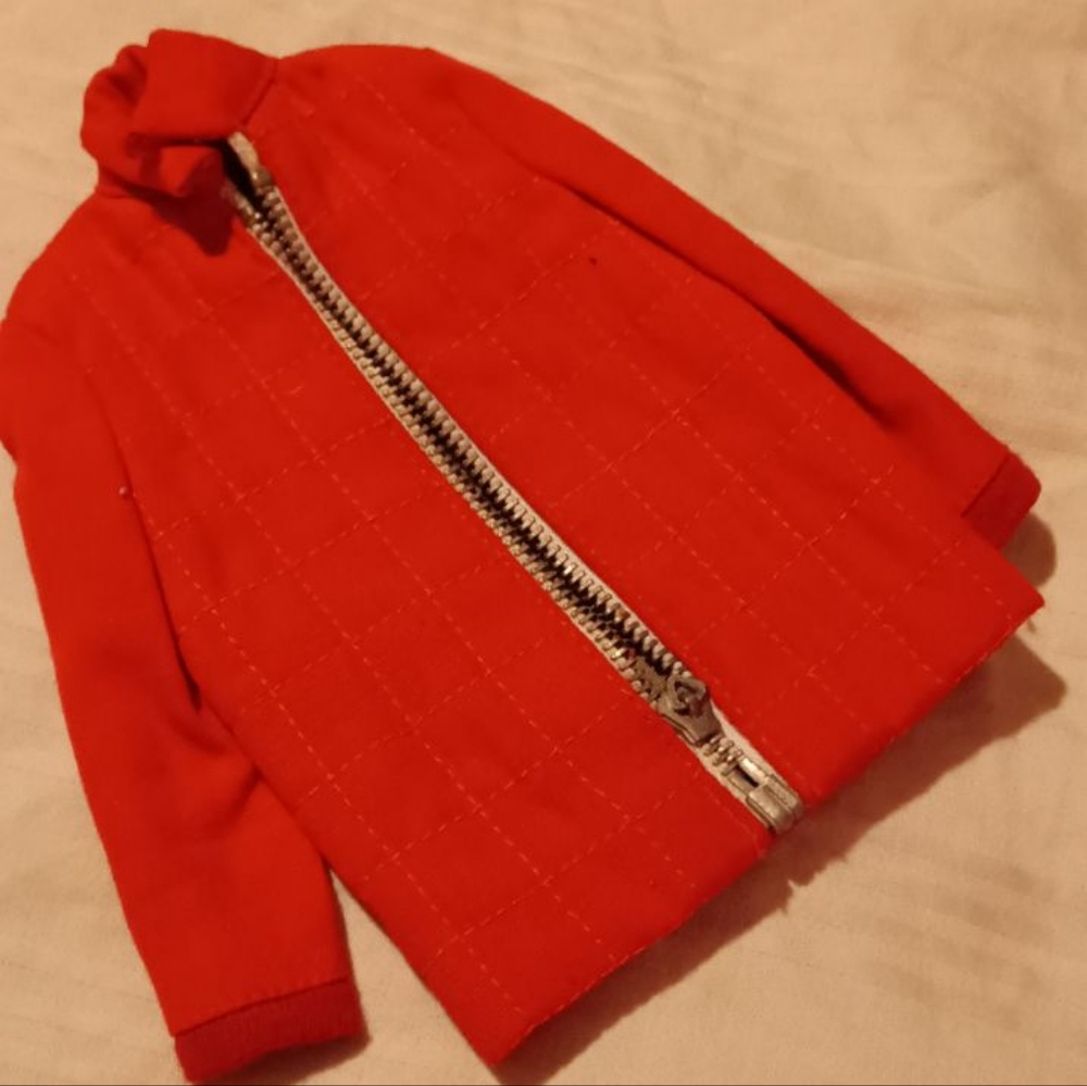 ʕ·ᴥ·ʔ Vintage Barbie: KEN SKI CHAMPION Quilted Red Jacket 1962 #798